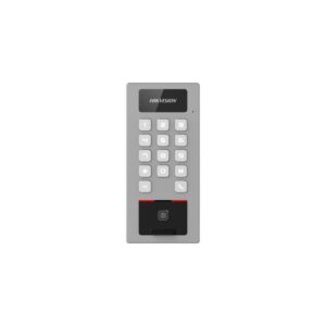 Post interfon exterior cu cititor proximitate si tastatura Hikvision DS-K1T502DBFWX, card M1, DESfire, amprenta, bluetooth, PIN Post interfon exterior cu cititor proximitate si tastatura Hikvision DS-K1T502DBFWX, card M1, DESfire, amprenta, bluetooth, PIN