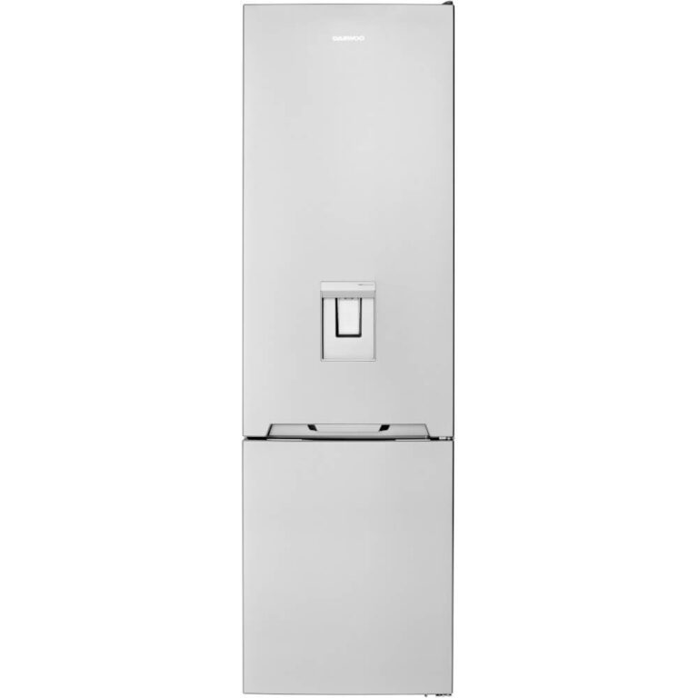 Combina frigorifica Daewoo RN-308RDQM-1, 331 l, No Frost, Dispenser apa, Perfect NoFrost, Usi reversibile, Iluminare LED, H 186 cm, Inox, Clasa E