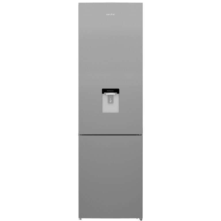 Combina frigorifica Arctic AK60406M40DS, 386 l, Termostat ajustabil, Water Dispenser, Garden Fresh, Safety Glass, XXL BOTTLE, Clasa E, Argintiu