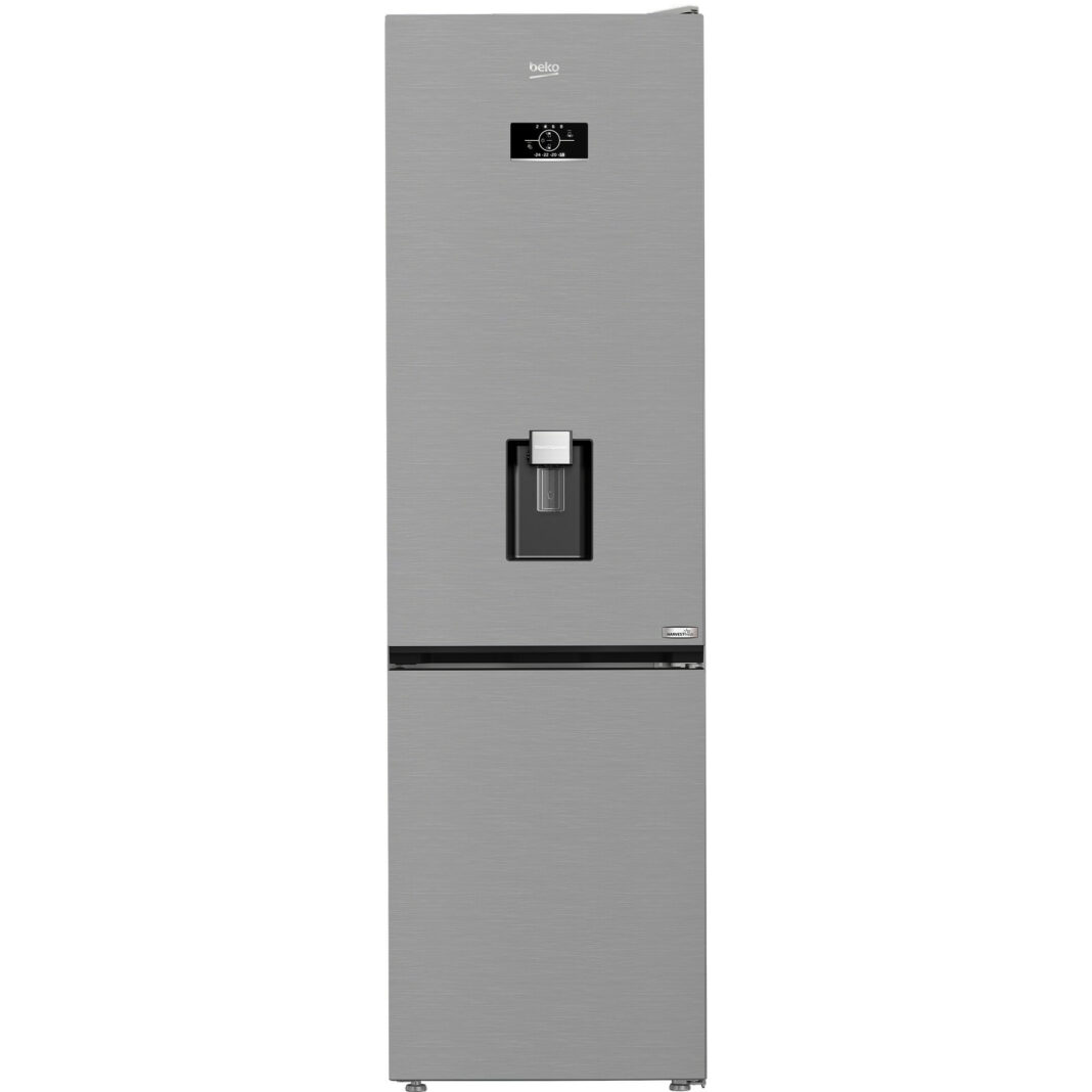 Combina frigorifica Beko B3RCNA404HDXB1, No Frost, 355 l, Slim tank water dispenser, AeroFlow, HarvestFresh, Argintiu, Clasa E Combina frigorifica Beko B3RCNA404HDXB1, No Frost, 355 l, Slim tank water dispenser, AeroFlow, HarvestFresh, Argintiu, Clasa E
