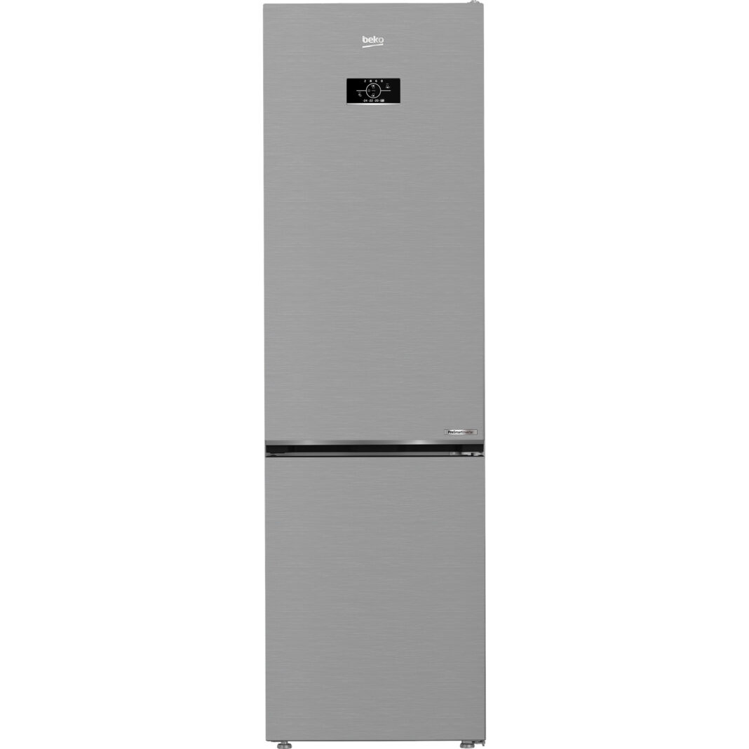 Combina frigorifica Beko B5RCNA406HXB1, 355 l, No Frost, AeroFlow, HarvestFresh, MaxStore, H 203,5 cm, Metal Look, Clasa C