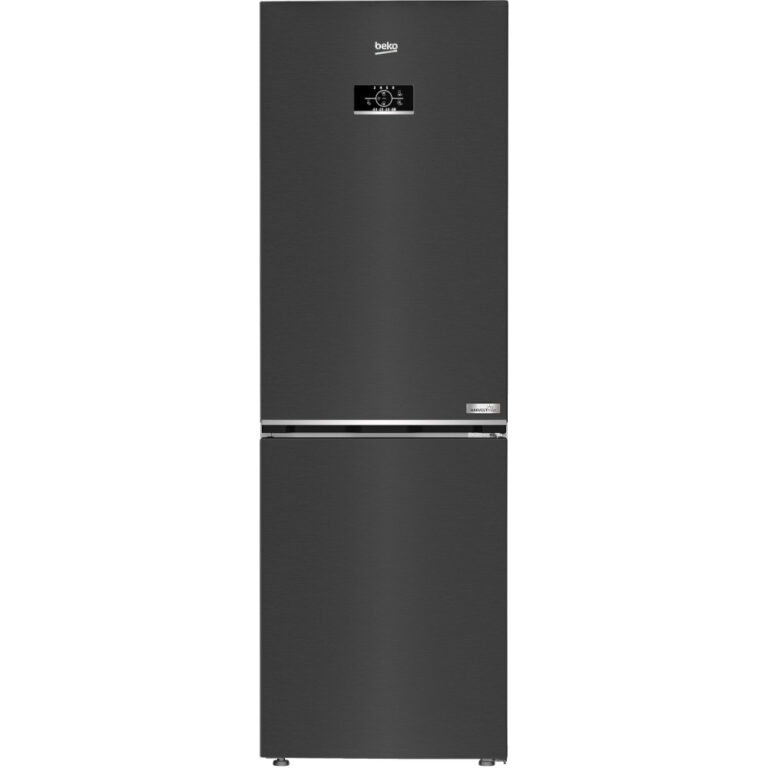 Combina frigorifica Beko B3RCNA364HXBR1, HarvestFresh, Dairy, No Frost, 316 l, AeroFlow, Kitchen Fit, Everfresh+, Inox negru, Clasa E
