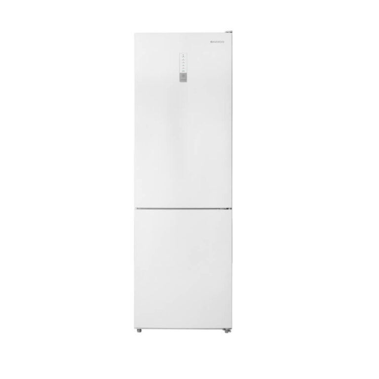Combina frigorifica Daewoo DNF-310MEW, No Frost, 310 L, Display LED, Functie Holiday, Functie Super Freeze, Clasa E, Alb