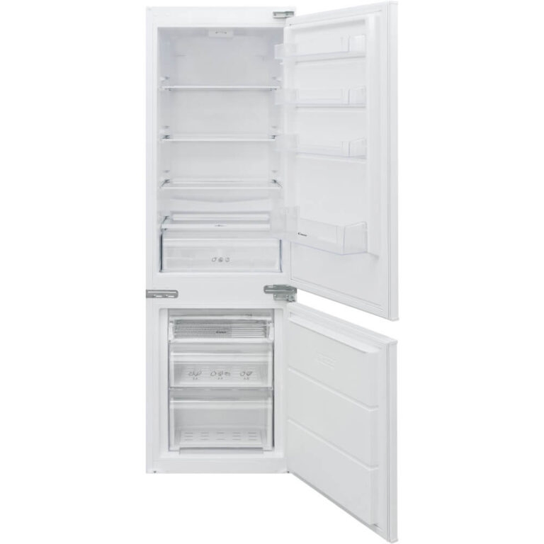 Combina frigorifica incorporabila Candy BCBS 172 T/N, 248 l, Usa reversibila, Sistem de ventilatie Air, Clasa F, H 177 cm, Alb