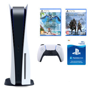 Consola PS5 SONY C Chassis 825GB, God of War Ragnarok, Horizon Forbidden West Standard Edition, Card Sony PlayStation Store 100 Ron Consola PS5 SONY C Chassis 825GB, God of War Ragnarok, Horizon Forbidden West Standard Edition, Card Sony PlayStation Store 100 Ron