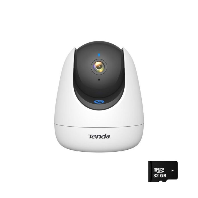 Camera supraveghere interior wireless WiFi 6 PT Tenda CP7, 5 MP, 4 mm, IR 10 m, auto-tracking, alarma, clasificare AI, microfon si difuzor, card memorie 32 Gb inclus Camera supraveghere interior wireless WiFi 6 PT Tenda CP7, 5 MP, 4 mm, IR 10 m, auto-tracking, alarma, clasificare AI, microfon si difuzor, card memorie 32 Gb inclus