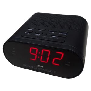 Radio cu ceas AKAI CR002A-219, Alarma, Negru Radio cu ceas AKAI CR002A-219, Alarma, Negru