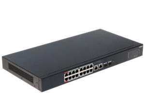 Switch Dahua CS4218-16ET-135 cu management, 16x RJ45 100Mbps PoE, 2x RJ45 GB combo, 2x SFP GB combo, 135W, Watchdog, montare in rack Switch Dahua CS4218-16ET-135 cu management, 16x RJ45 100Mbps PoE, 2x RJ45 GB combo, 2x SFP GB combo, 135W, Watchdog, montare in rack