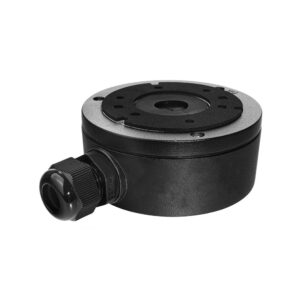 Doza de legatura din aluminiu pentru camere Hikvision DS-1280ZJ-XS/BK, negru Doza de legatura din aluminiu pentru camere Hikvision DS-1280ZJ-XS/BK, negru