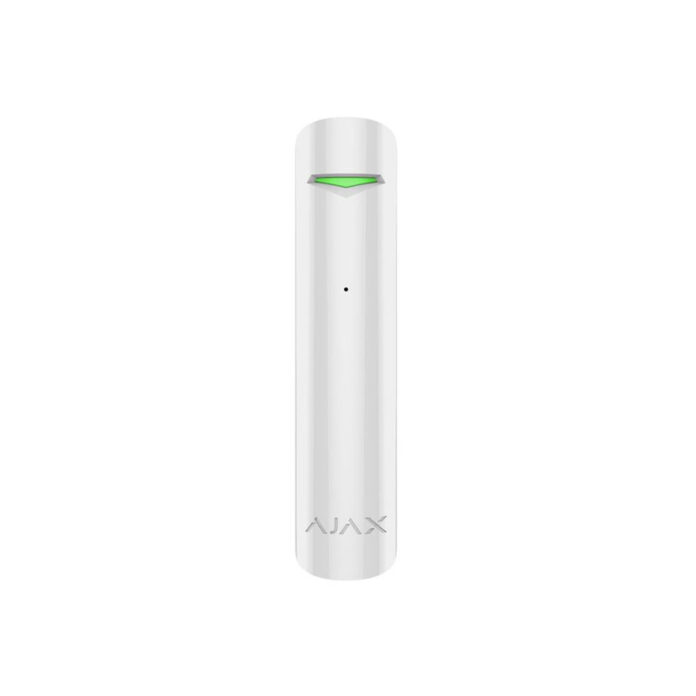 Detector de geam spart wireless Ajax GlassProtect WH, 9 m, 180 grade, contact NC, 868 MHz, RF 1000 m, alb Detector de geam spart wireless Ajax GlassProtect WH, 9 m, 180 grade, contact NC, 868 MHz, RF 1000 m, alb
