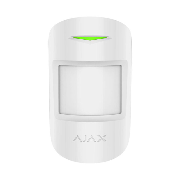 Detector de miscare wireless PIR si MW Ajax MotionProtect Plus WH, 12 m, 88 grade, pet immunity, 868 MHz, RF 1200 m