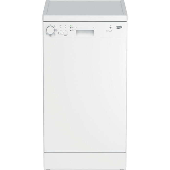 Masina de spalat vase slim Beko DFS05024W, 10 seturi, 5 programe, Clean&Shine, Indicator sare, Eco 50°C, Intensiv 70°C, Clatire suplimentara, Cos tacamuri, Clasa E Masina de spalat vase slim Beko DFS05024W, 10 seturi, 5 programe, Clean&Shine, Indicator sare, Eco 50°C, Intensiv 70°C, Clatire suplimentara, Cos tacamuri, Clasa E
