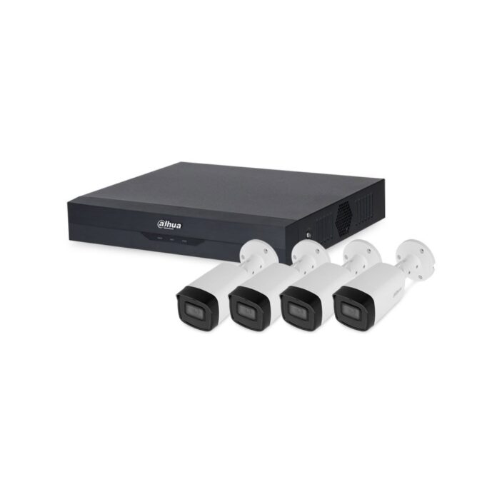 Sistem supraveghere exterior basic Dahua DH-B4EXTIR80M-A, 4 camere, 2 MP, IR 80 m, 3.6 mm, microfon Sistem supraveghere exterior basic Dahua DH-B4EXTIR80M-A, 4 camere, 2 MP, IR 80 m, 3.6 mm, microfon