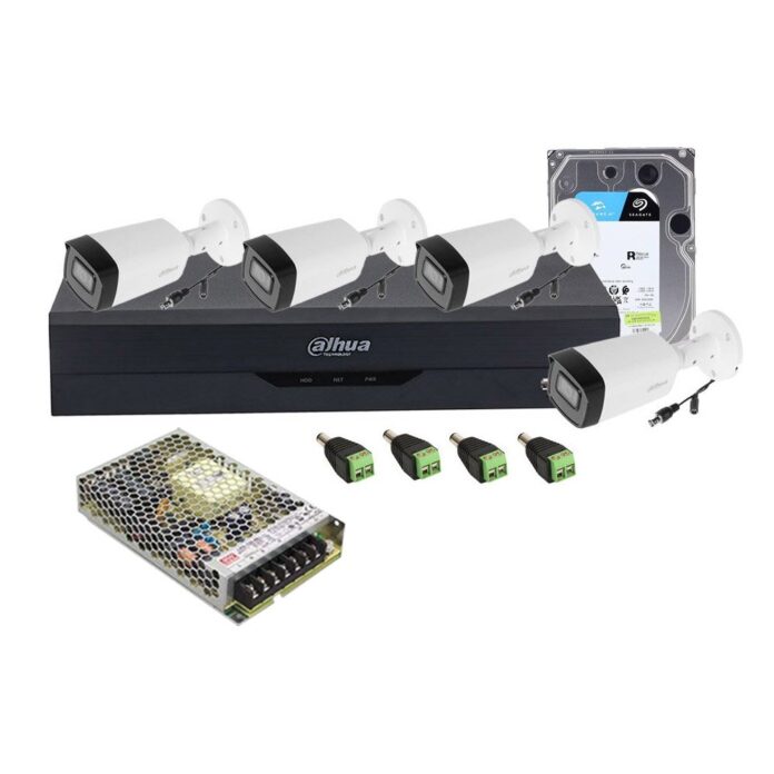 Sistem supraveghere exterior middle Dahua DH-M4EXTIR80-2MP-M, 5 M-N, 4 canale, 2 MP, IR 80 m, 3.6 mm, microfon, HDD 1TB Sistem supraveghere exterior middle Dahua DH-M4EXTIR80-2MP-M, 5 M-N, 4 canale, 2 MP, IR 80 m, 3.6 mm, microfon, HDD 1TB