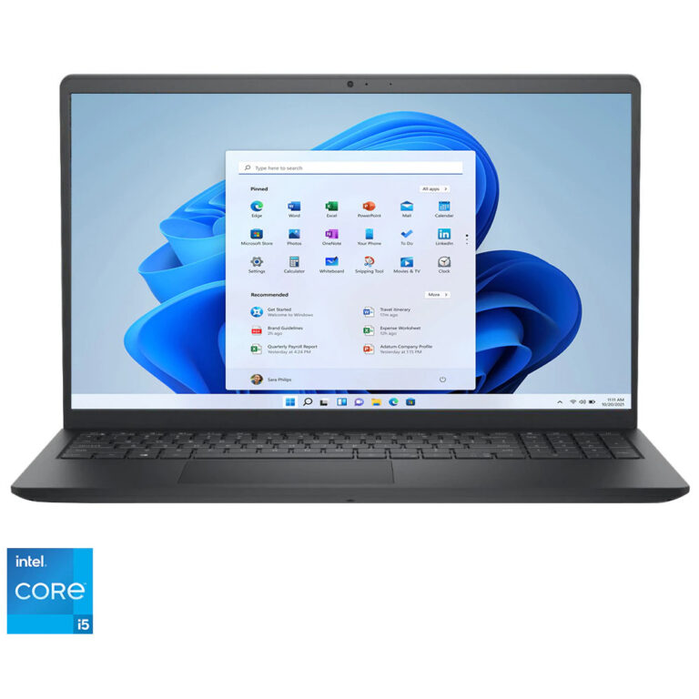 Laptop DELL Inspiron 3511, 15.6 inch FHD, Intel Core i5-1135G7, 8GB DDR4, 512GB SSD, Intel UHD Graphics, Windows 11 Home, Negru