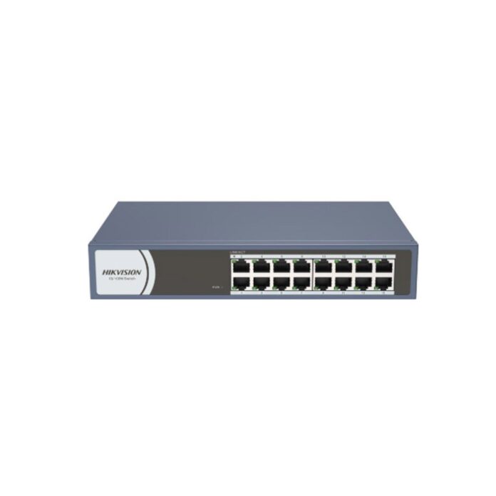 Switch Hikvision DS-3E0116R-O, 16 porturi, 3.2 Gbps, 2.38 Mpps, fanless, carcasa metalica Switch Hikvision DS-3E0116R-O, 16 porturi, 3.2 Gbps, 2.38 Mpps, fanless, carcasa metalica