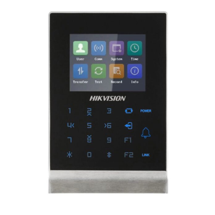 Cititor de proximitate standalone cu tastatura RFID Hikvision DS-K1T105AM, WiFi, 2.8 inch, Wiegand, Mifare, 100.000 carduri, 300.000 evenimente Cititor de proximitate standalone cu tastatura RFID Hikvision DS-K1T105AM, WiFi, 2.8 inch, Wiegand, Mifare, 100.000 carduri, 300.000 evenimente