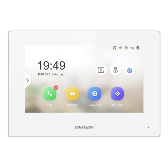 Videointerfon de interior IP Hikvision DS-KH6320-LE1/W(B), 7 inch, aparent, PoE Videointerfon de interior IP Hikvision DS-KH6320-LE1/W(B), 7 inch, aparent, PoE
