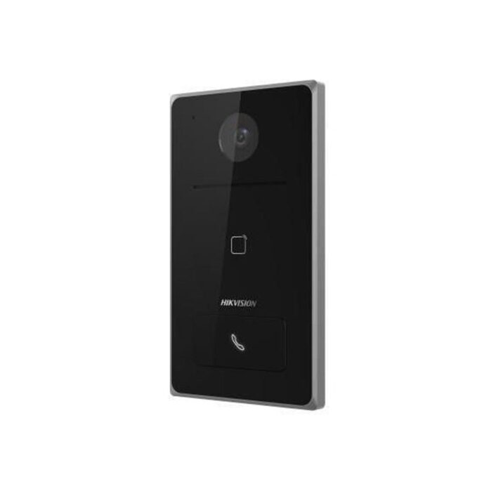 Videointerfon de exterior IP WiFi HikVision DS-KV6133-WME1/FL, 2 MP, IR 2.5 m, microfon, difuzor, ingropat, PoE, slot card
