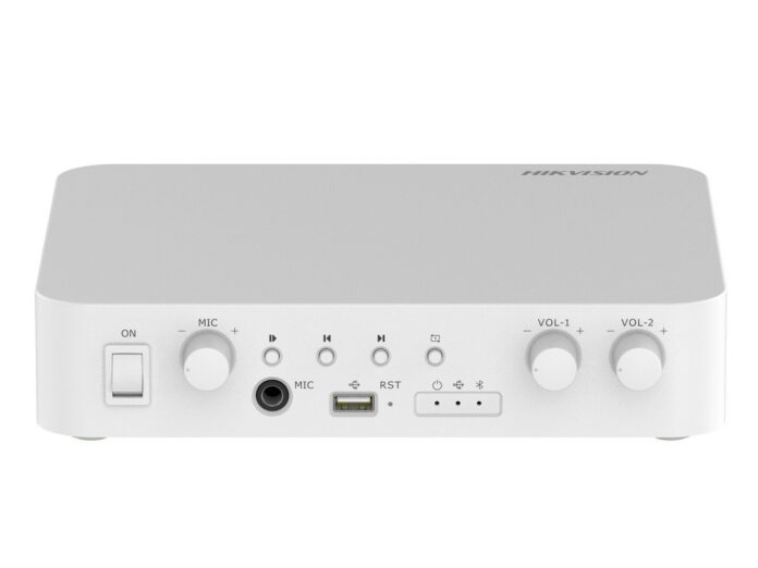 Amplificator IP Hikvision DS-QAE1A80G1-VB/(B), 80W, 2 zone, USB, Bluetooth 5.0, RCA, intrare microfon 6.35mm, alarma, RJ45 Amplificator IP Hikvision DS-QAE1A80G1-VB/(B), 80W, 2 zone, USB, Bluetooth 5.0, RCA, intrare microfon 6.35mm, alarma, RJ45