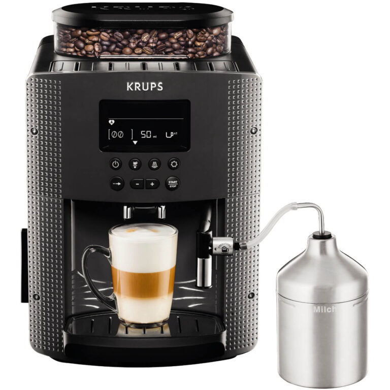 Espressor automat Krups EA816B70, 1450 W, 15 bar, 1.7 L, display LCD, rasnita incorporata, rezervor lapte, oprire automata, gri antracit