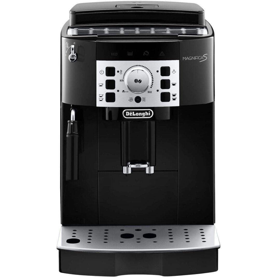 Espressor automat DeLonghi ECAM 22.115B, Sistem Cappuccino, Capac pastrare aroma, 1450 W, 1.8 L, 15 bar, Negru Espressor automat DeLonghi ECAM 22.115B, Sistem Cappuccino, Capac pastrare aroma, 1450 W, 1.8 L, 15 bar, Negru