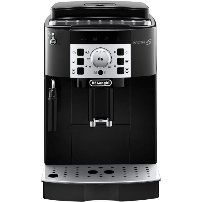 Espressor automat DeLonghi ECAM 22.115B, Sistem Cappuccino, Capac pastrare aroma, 1450 W, 1.8 L, 15 bar, Negru Espressor automat DeLonghi ECAM 22.115B, Sistem Cappuccino, Capac pastrare aroma, 1450 W, 1.8 L, 15 bar, Negru