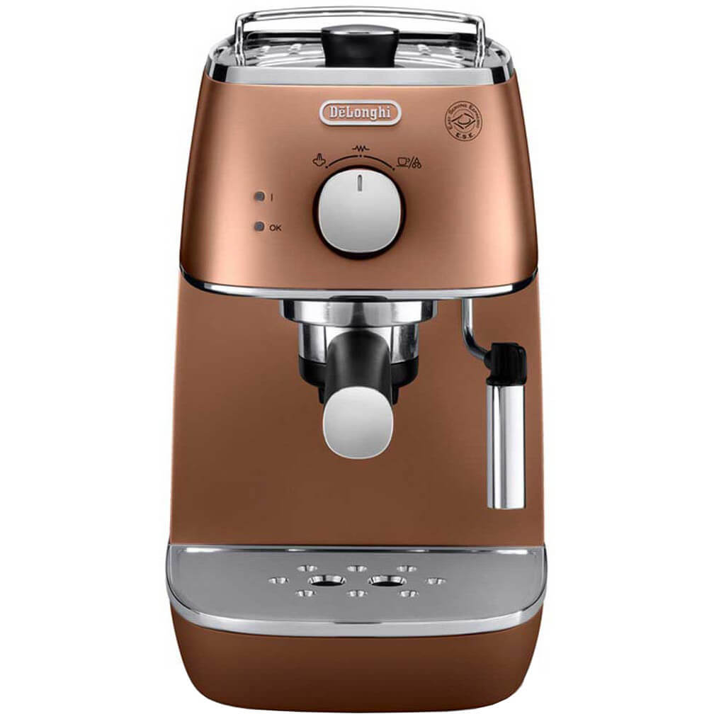 Espressor manual DeLonghi Distinta ECI341.CP, 1100 W, 1 L, 15 bar, Cupru Espressor manual DeLonghi Distinta ECI341.CP, 1100 W, 1 L, 15 bar, Cupru