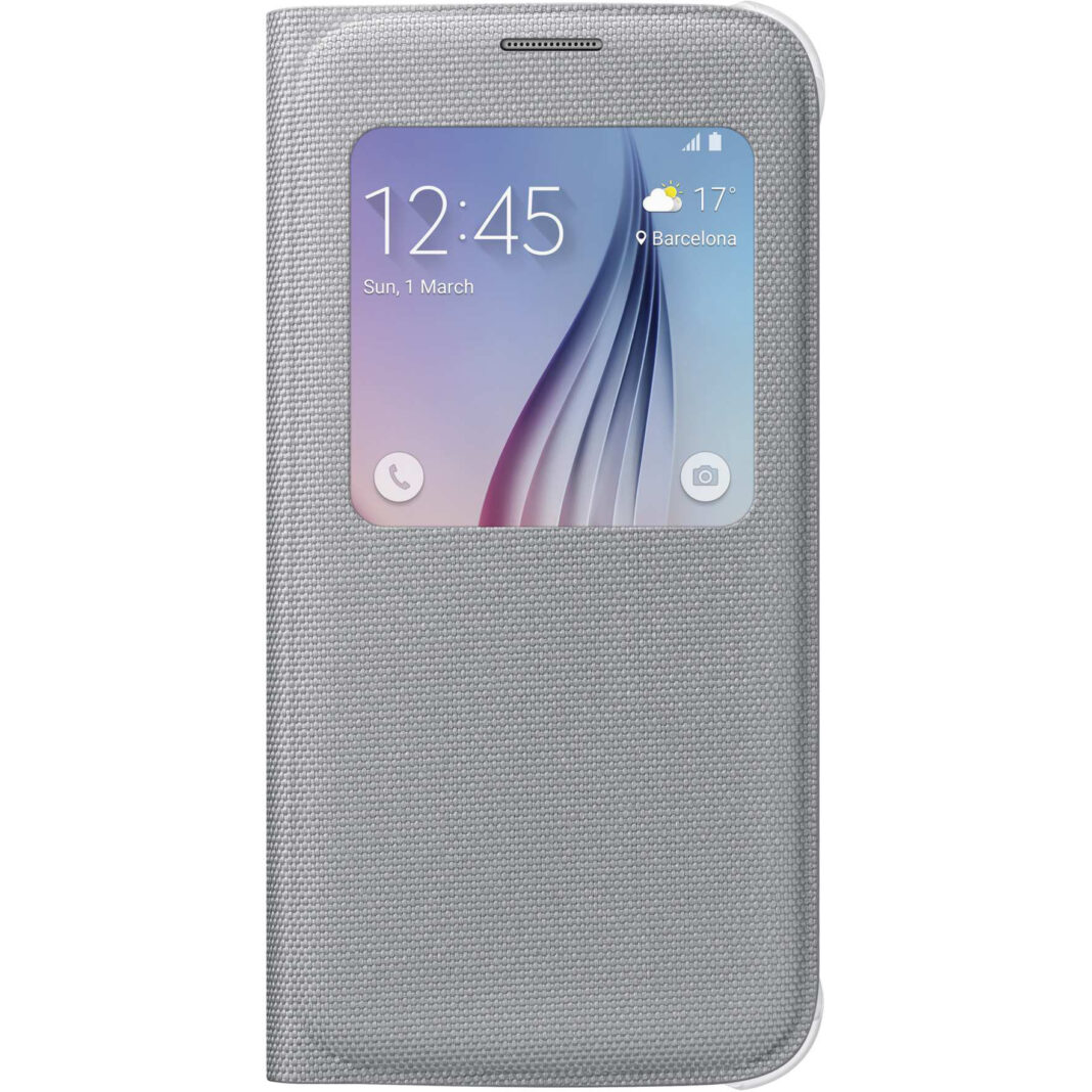 Husa S-View Cover Samsung pentru Galaxy S6, Albastru
