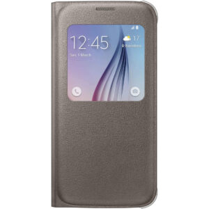 Husa S-View Cover Samsung pentru Galaxy S6 EF-CG920PFEGWW, Auriu Husa S-View Cover Samsung pentru Galaxy S6 EF-CG920PFEGWW, Auriu