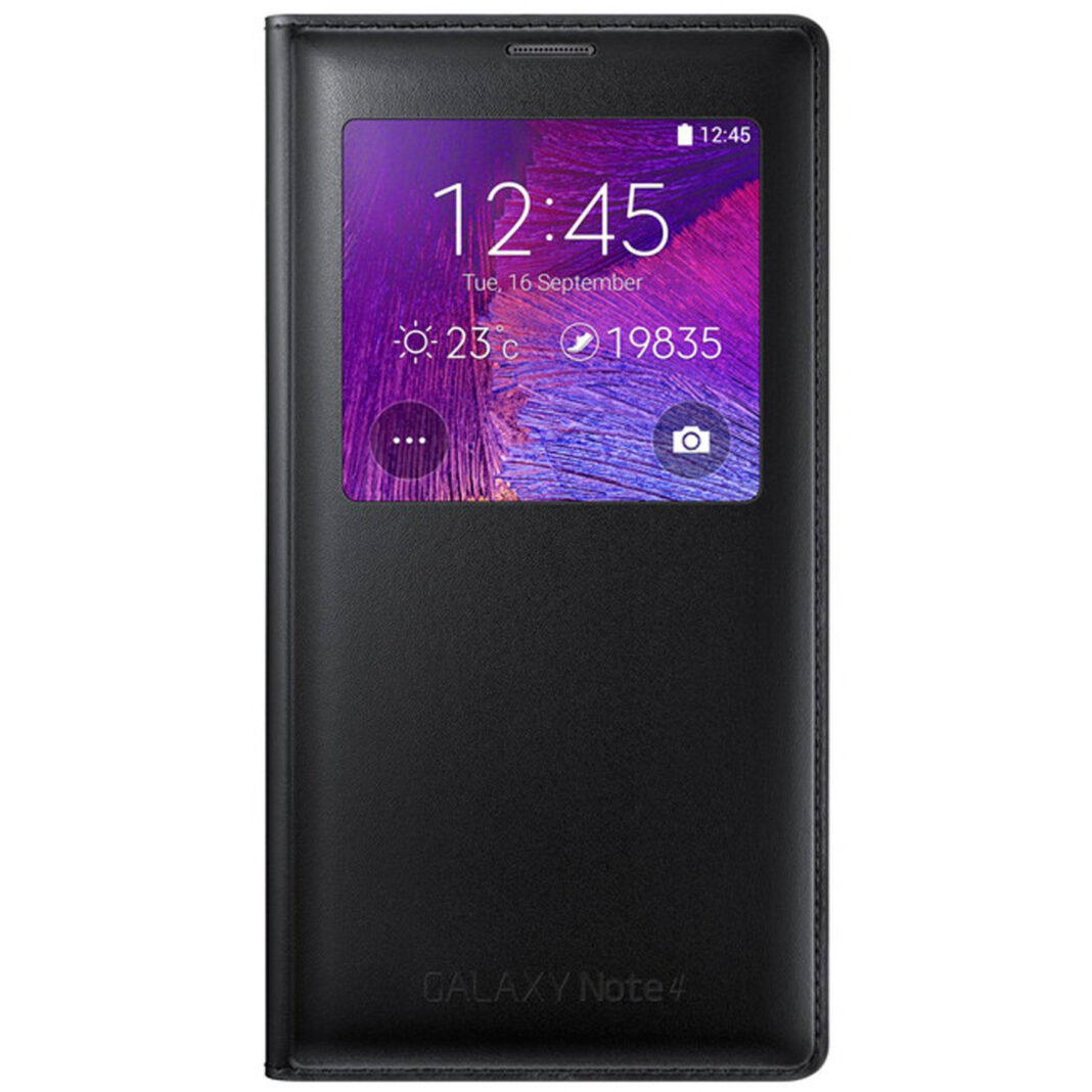 Husa S-View Samsung EF-CN910FKEGWW pentru Galaxy Note 4, Negru Husa S-View Samsung EF-CN910FKEGWW pentru Galaxy Note 4, Negru