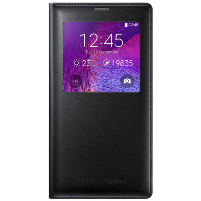 Husa S-View Samsung EF-CN910FKEGWW pentru Galaxy Note 4, Negru Husa S-View Samsung EF-CN910FKEGWW pentru Galaxy Note 4, Negru