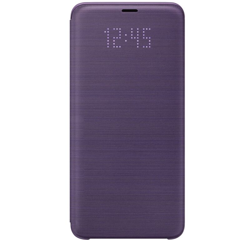 Husa LED Flip Wallet Samsung pentru Galaxy S9 Plus, Negru