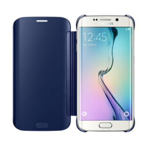 Husa Clear View Cover Samsung pentru Galaxy S6 Edge, Negru Husa Clear View Cover Samsung pentru Galaxy S6 Edge, Negru