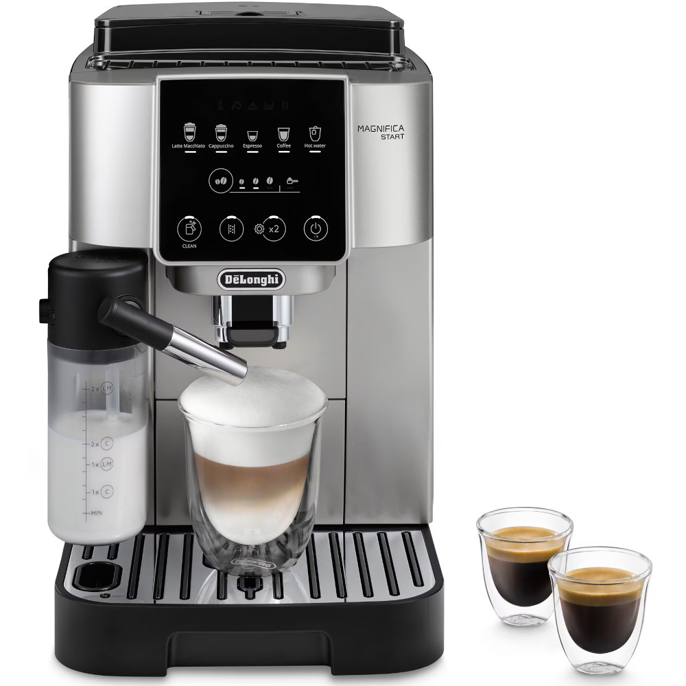 Espressor automat De’Longhi Magnifica Start ECAM 220.80.SB, 1450 W, 1.8 L, 15 bar, Negru/Argintiu Espressor automat De’Longhi Magnifica Start ECAM 220.80.SB, 1450 W, 1.8 L, 15 bar, Negru/Argintiu