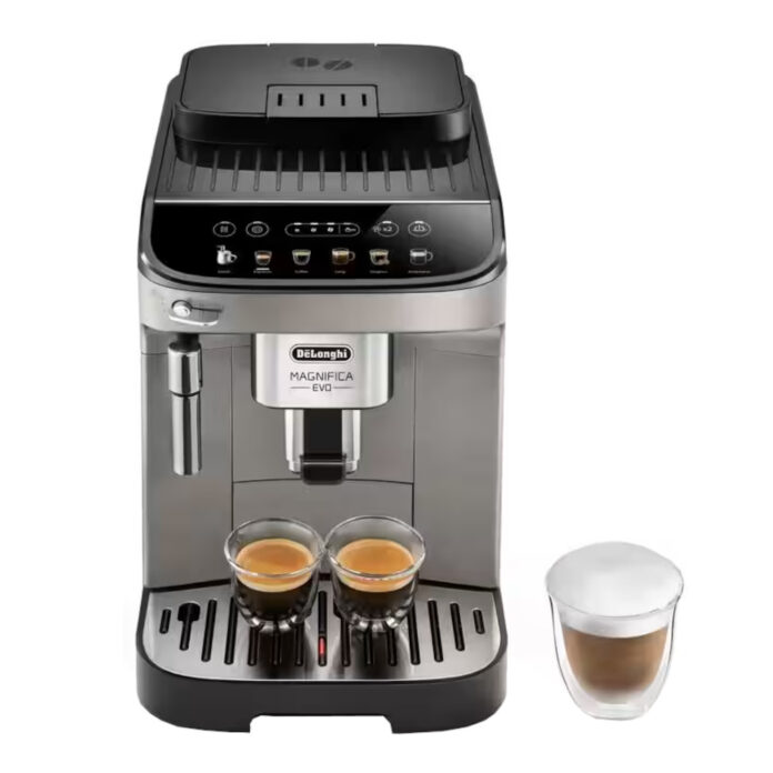 Espressor automat DeLonghi ECAM290.42.TB, 1450 W, 1.8 L, 15 Bar, Ecran tactil, Suport reglabil, Sistem spumare a laptelui, Rasnita metalica, Negru/Argintiu Espressor automat DeLonghi ECAM290.42.TB, 1450 W, 1.8 L, 15 Bar, Ecran tactil, Suport reglabil, Sistem spumare a laptelui, Rasnita metalica, Negru/Argintiu