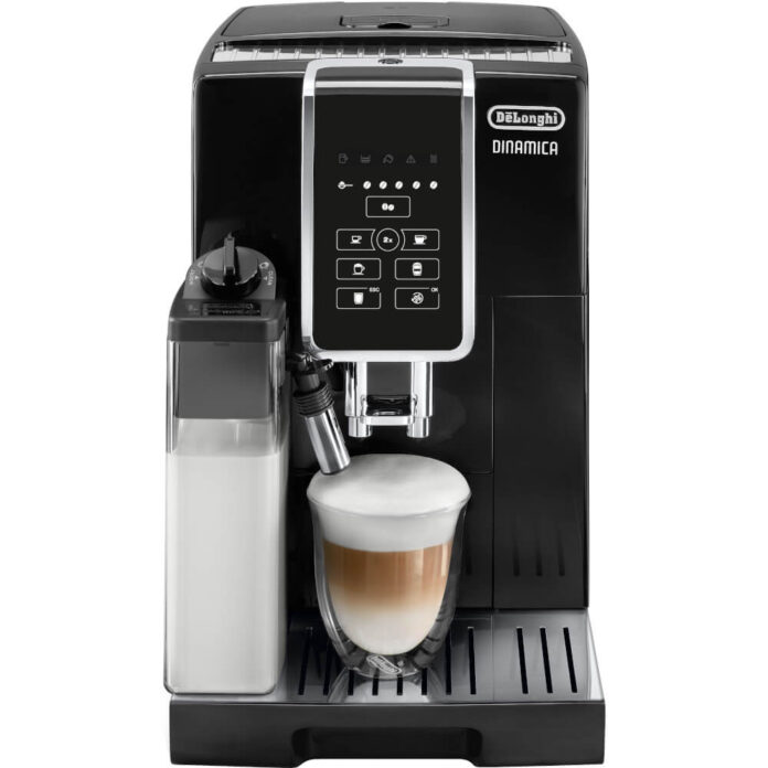 Espressor automat DeLonghi Dinamica ECAM 350.50.B, 1450 W, 1.8 L, 15 bar, Carafa pentru lapte, Sistem LatteCrema, 13 trepte de macinare, Negru Espressor automat DeLonghi Dinamica ECAM 350.50.B, 1450 W, 1.8 L, 15 bar, Carafa pentru lapte, Sistem LatteCrema, 13 trepte de macinare, Negru
