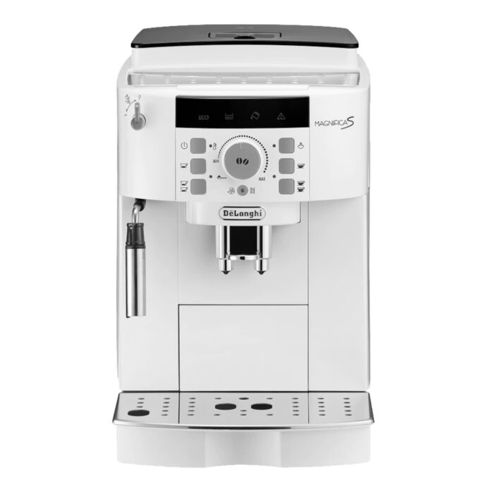 Espressor automat DeLonghi ECAM22.110.W, 1450 W, 1.8 l, 15 bar, Rasnita, Sistem spumare, Alb Espressor automat DeLonghi ECAM22.110.W, 1450 W, 1.8 l, 15 bar, Rasnita, Sistem spumare, Alb