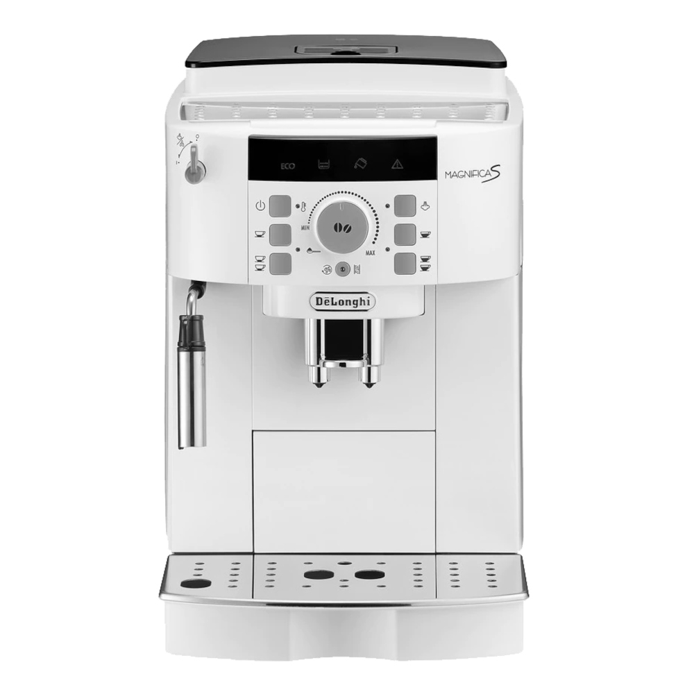 Espressor automat DeLonghi ECAM22.110.W, 1450 W, 1.8 l, 15 bar, Rasnita, Sistem spumare, Alb Espressor automat DeLonghi ECAM22.110.W, 1450 W, 1.8 l, 15 bar, Rasnita, Sistem spumare, Alb