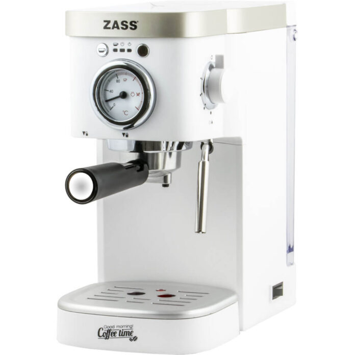 Espressor manual Zass ZEM 08, 1100 W, 1.2 L, 20 bar, Control electronic NTC, Panou superior incalzit, Alb Espressor manual Zass ZEM 08, 1100 W, 1.2 L, 20 bar, Control electronic NTC, Panou superior incalzit, Alb