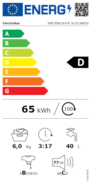Masina de spalat rufe Electrolux EW2TN5261FE, Verticala, 6 kg, 1150 RPM, AntiAllergy, Clasa D, Alb Masina de spalat rufe Electrolux EW2TN5261FE, Verticala, 6 kg, 1150 RPM, AntiAllergy, Clasa D, Alb