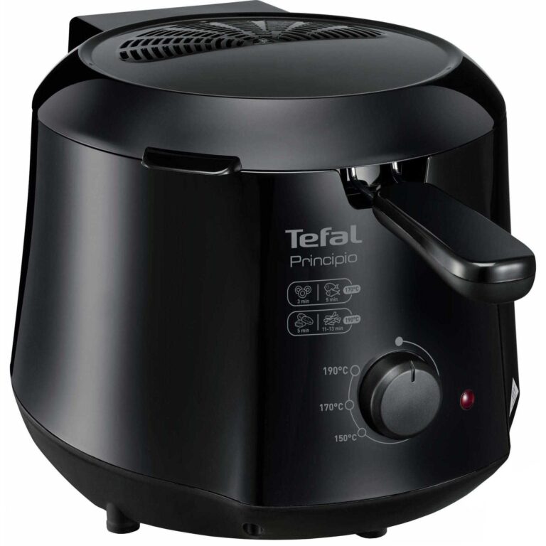 Friteuza Tefal Minicompact FF230831 Principio, 1000 W, 1.2L, termostat reglabil 150-190°C, negru