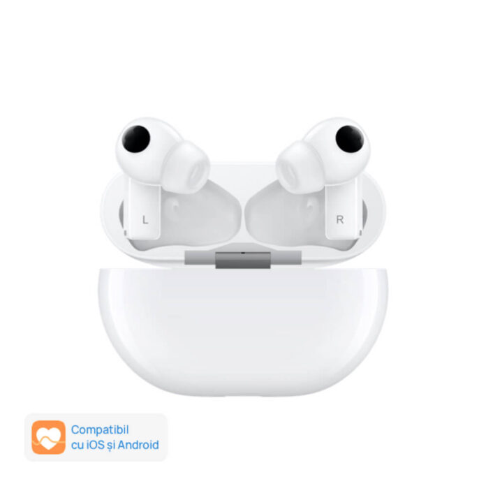 Casti True Wireless Huawei FreeBuds Pro, Ceramic White Casti True Wireless Huawei FreeBuds Pro, Ceramic White