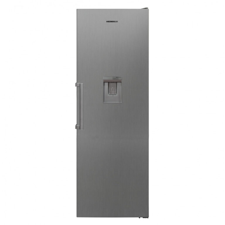 Frigider cu o usa Heinner HF-V401NFXWDF+, Full No frost, Dozator de apa, Super racire, 389 l, 186 cm, Inox