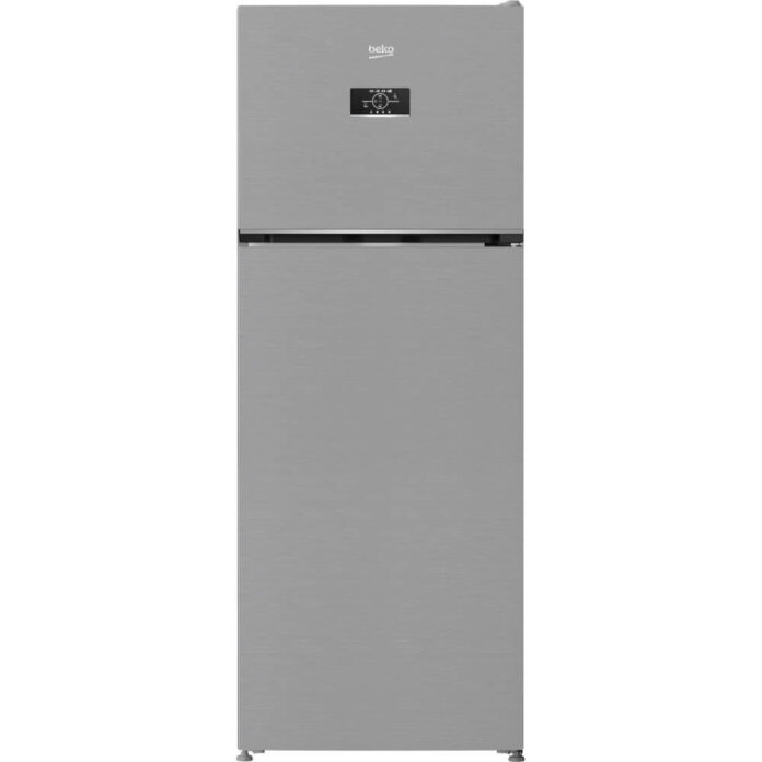 Frigider cu doua usi BEKO B3RDNE504HXB, No Frost, 477 l, Usi reversibile, Avertizare luminoasa, H 186.5 cm, HarvestFresh, Display, AeroFlow, Argintiu, Clasa E Frigider cu doua usi BEKO B3RDNE504HXB, No Frost, 477 l, Usi reversibile, Avertizare luminoasa, H 186.5 cm, HarvestFresh, Display, AeroFlow, Argintiu, Clasa E