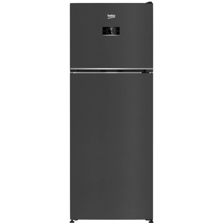 Frigider cu doua usi BEKO B5RDNE504LXBR, No Frost, 477 l, Usi reversibile, Avertizare luminoasa, H 186.5 cm, HarvestFresh, Everfresh+, Display, Dark Inox, Clasa E