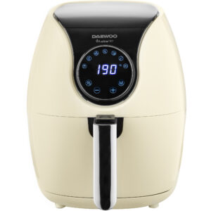 Friteuza cu aer cald Daewoo DAF2000, 1500 W, 4 l, Afisaj LCD, Timer, Crem Friteuza cu aer cald Daewoo DAF2000, 1500 W, 4 l, Afisaj LCD, Timer, Crem