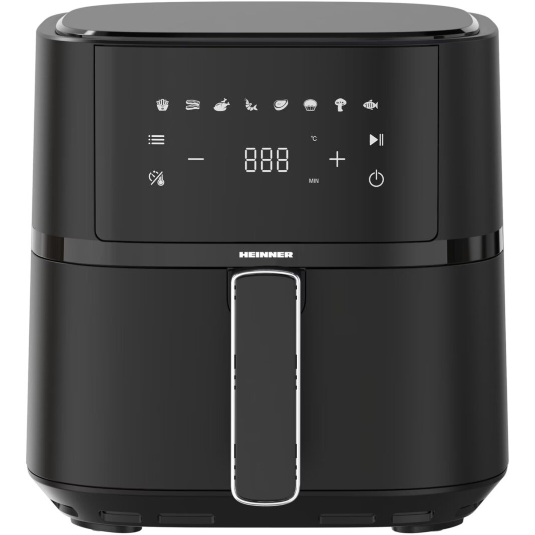 Friteuza cu aer cald Heinner BlackMatte HAF-B4BK1500, 1500 W, 4 l, 8 programe presetate, Control digital, Termostat reglabil, Timer, Negru Friteuza cu aer cald Heinner BlackMatte HAF-B4BK1500, 1500 W, 4 l, 8 programe presetate, Control digital, Termostat reglabil, Timer, Negru