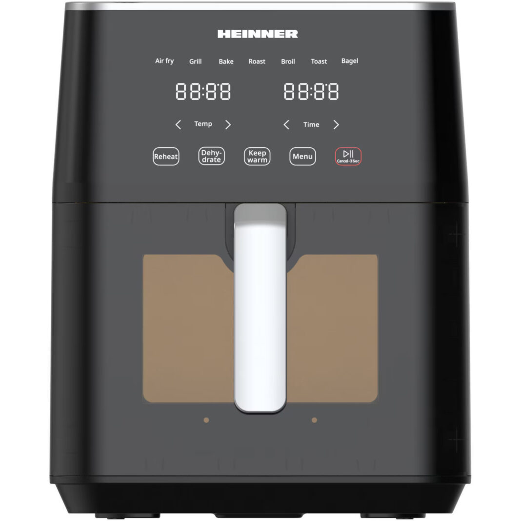 Friteuza cu aer cald Heinner Cyclonefry Cook HAF-M7BK1800, 1500-1800 W, 7 l, 10 programe presetate, Termostat reglabil, Negru