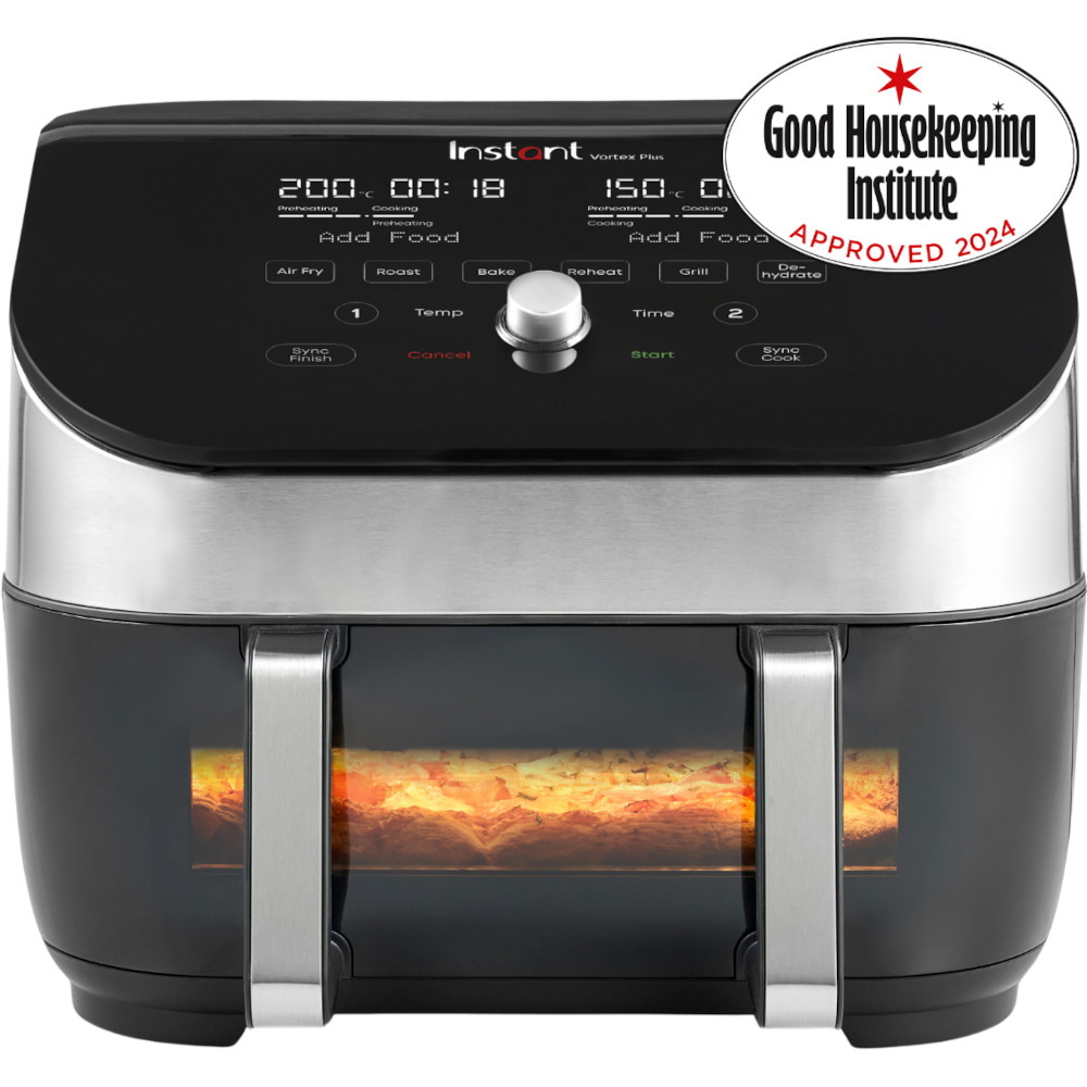 Friteuza cu aer cald Instant Pot Vortex Plus VersaZone Clear Cook, 1700 W, 8.5 l, 6 programe, Touch Screen, Negru